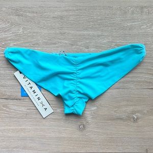 Vitamin A Samba Ruched Sz Sm Bikini Bottoms NWT